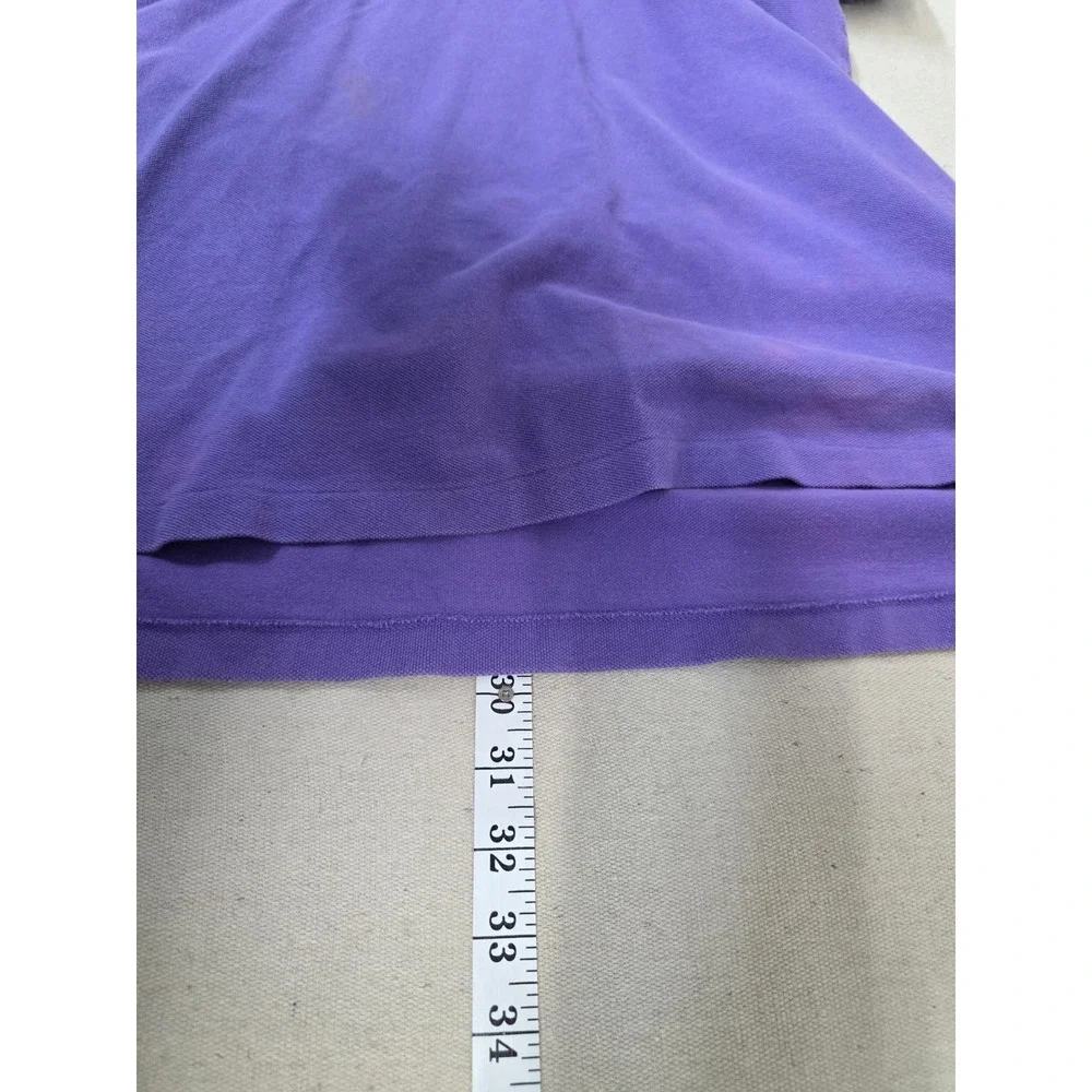 Polo Ralph Lauren‎ Mens L Purple Cotton Pique Short Sleeve Pony Logo Polo Shirt